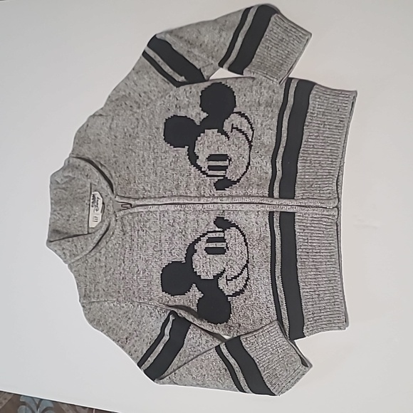 Baby Gap Disney Mickey Mouse Zip-Up Cardigan/Sweater Size 3 Year - Picture 5 of 11
